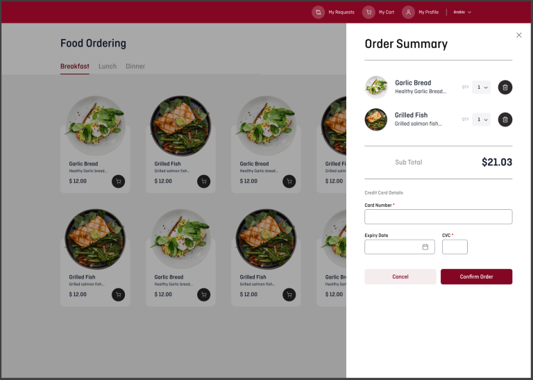 Order summary and payment